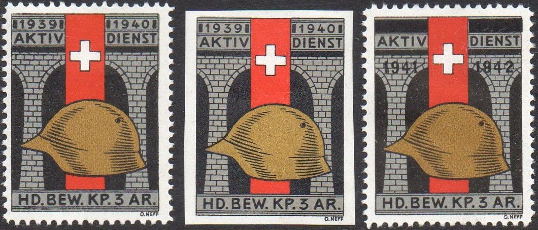 Schweiz Suisse Switzerland Soldatenmarken Eisenbahn Soldier Stamps Railway